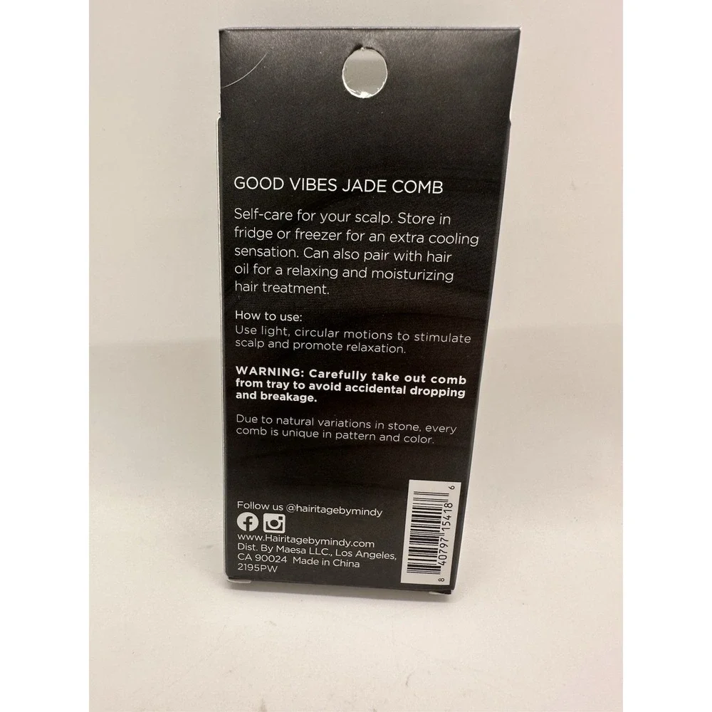 Hairitage by Mindy Jade Comb Good Vibes Scalp Massage Tool New in Box‎